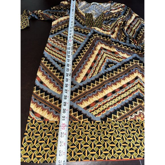 Live And Let Live Womens Geometric Multicolor Pattern Dress L - Picture 8 of 8